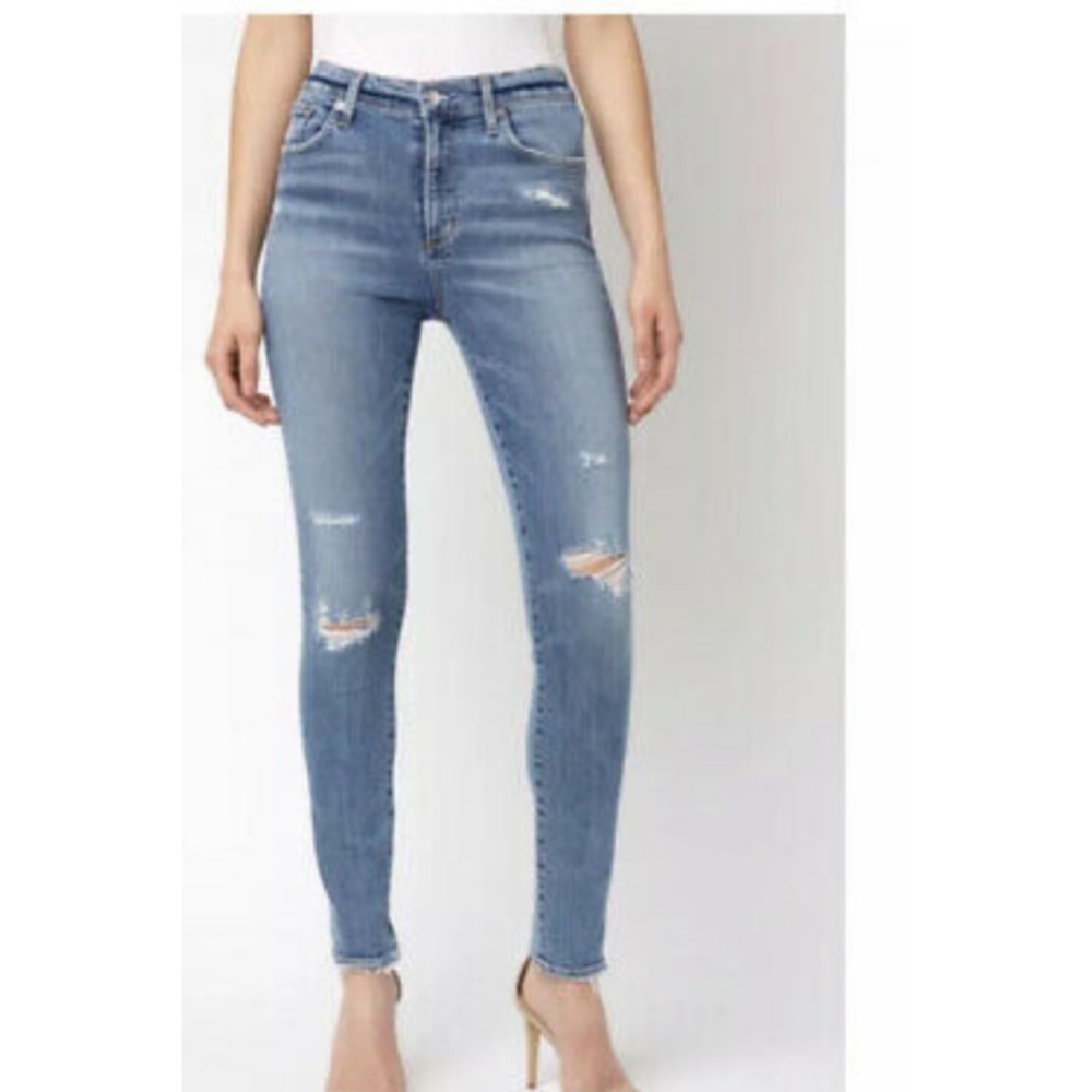 Agolde Sophie Skinny Distressed Jeans